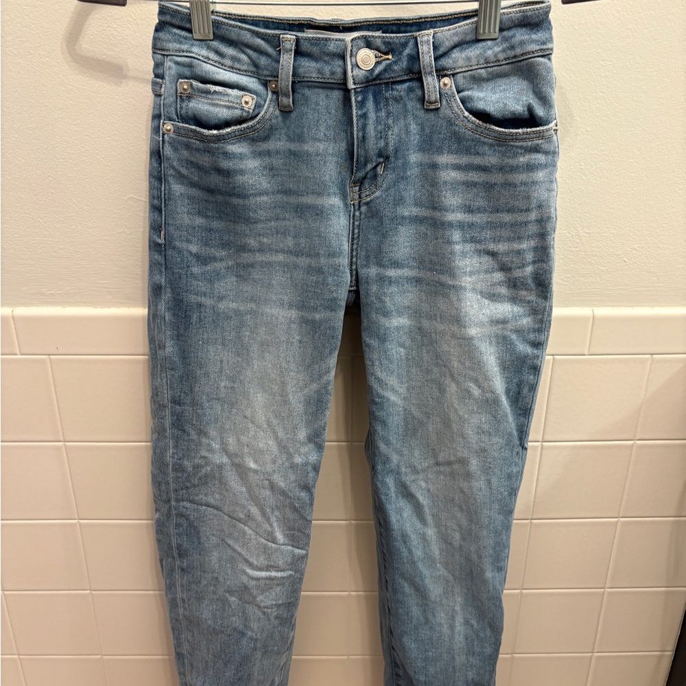 Women's Light Blue Straight Leg Jeans